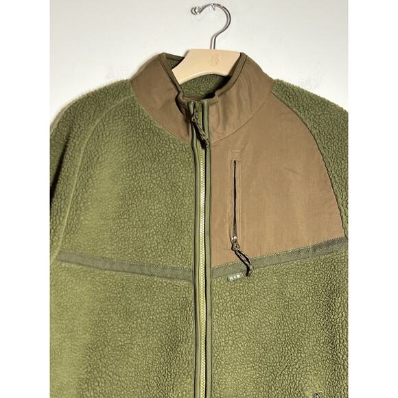 Howler Brothers Bros Men's EUC Olivetree Green Crozet Fleece Full Zip Jacket M - Picture 3 of 10